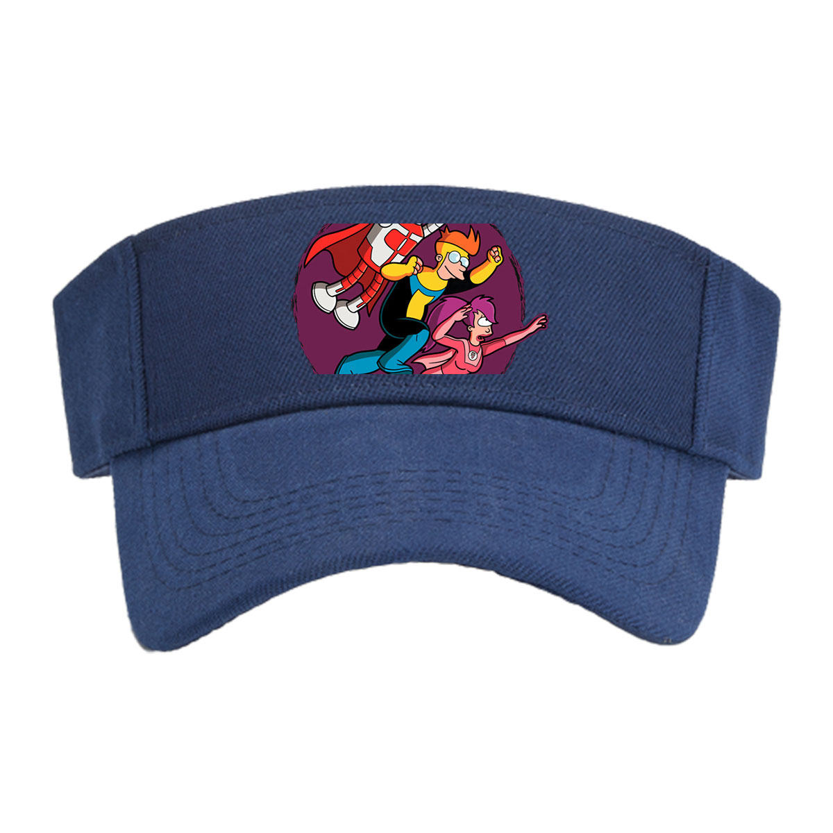 Futurama Characters: Bender, Fry, and Leela in Action Pose -  Visor cap