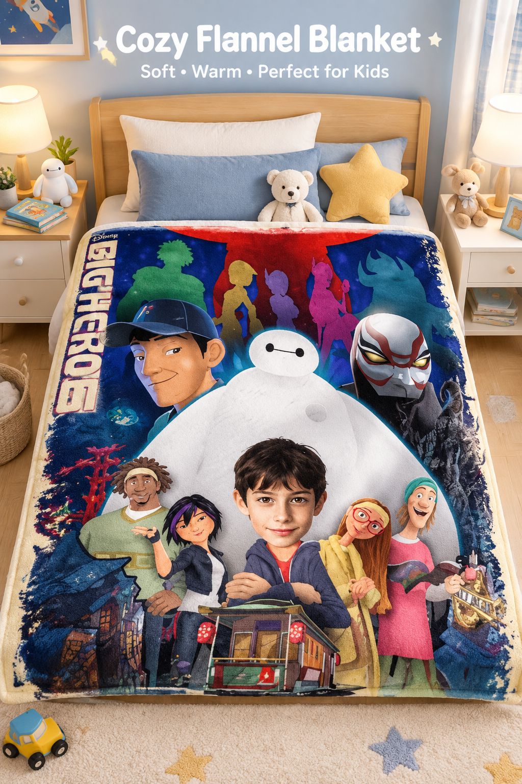 Custom Photo Face Blanket Personalized Superhero Flannel Throw Anti-Pilling Lightweight Plush Ideal Meaningful Gift