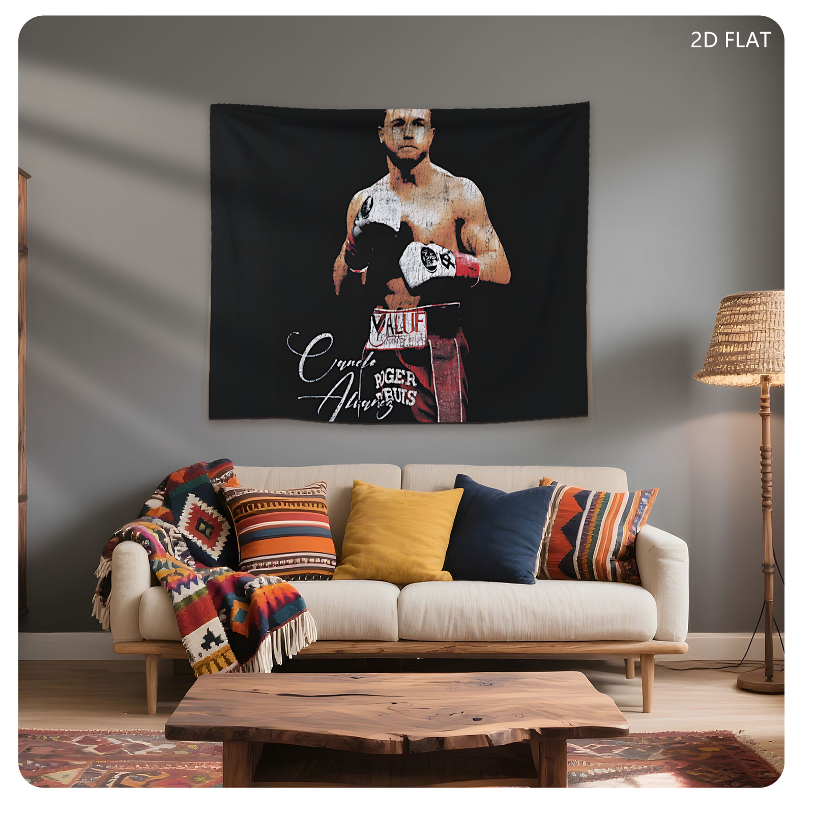 Canelo Alvarez Boxing Portrait - Tapestry