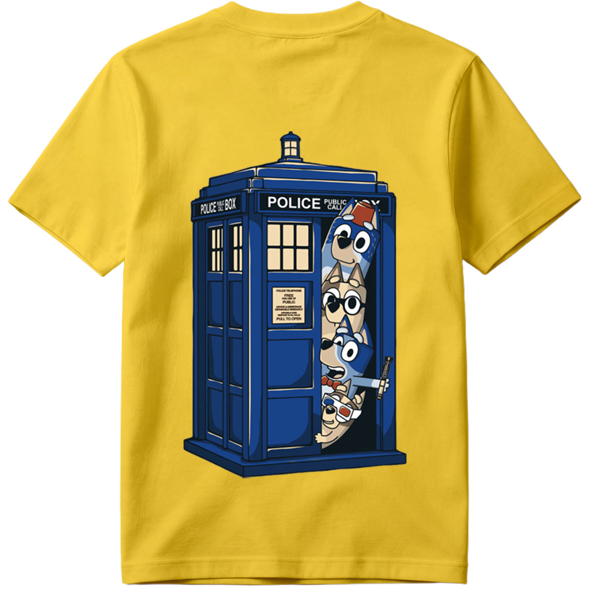 Bluey and Family in the TARDIS - Tee
