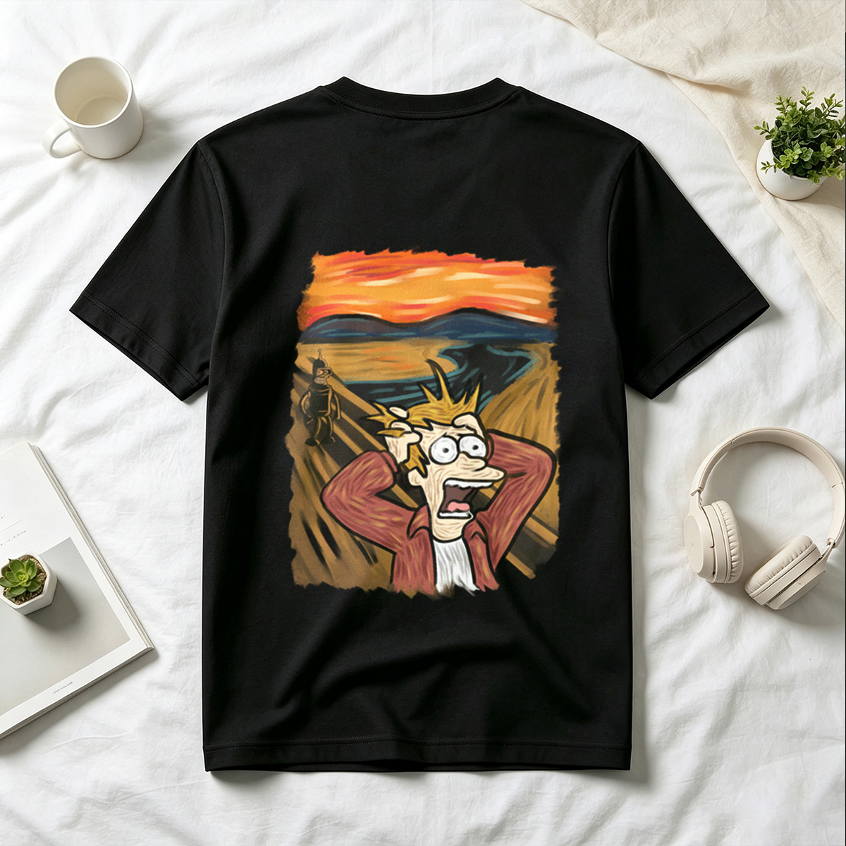 Futurama: Fry and Bender in the Desert Sunset - Tee