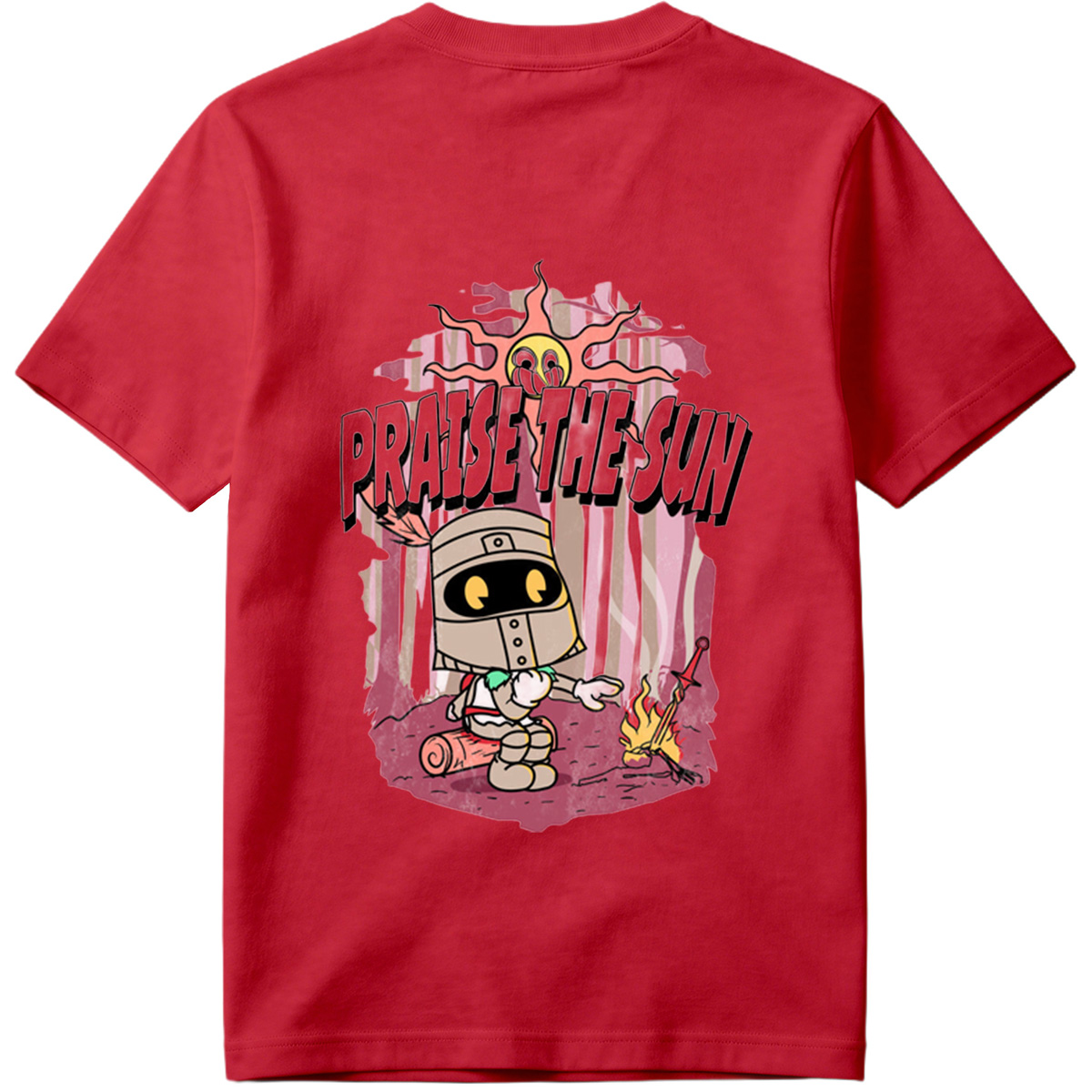 Praise the Sun - Knight and Sun Character Art - Tee