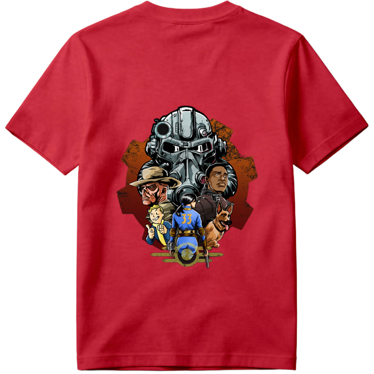 Fallout: Vault Boy, Vault Dweller, Dogmeat, and Brotherhood of Steel - Tee