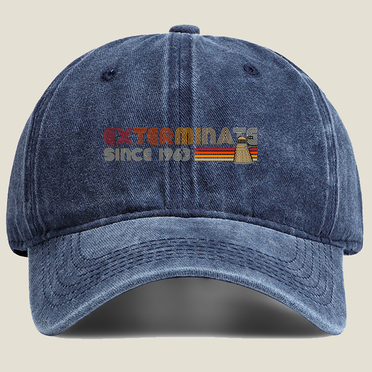 Daleks Exterminate Since 1963 - Washed Denim - Baseball Cap