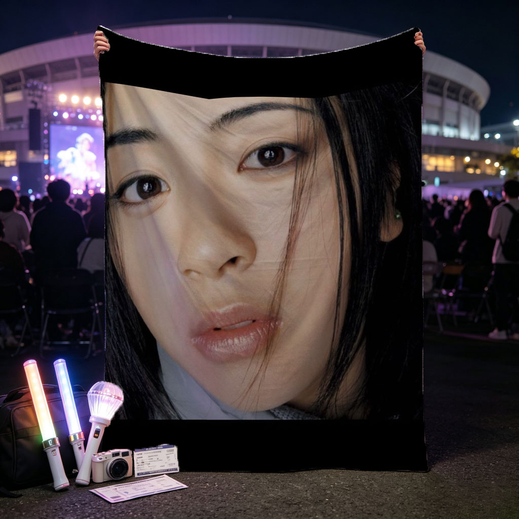 Yuki Kajiura in a Close-Up Portrait with Soft Lighting and Gentle Expression - Blankets