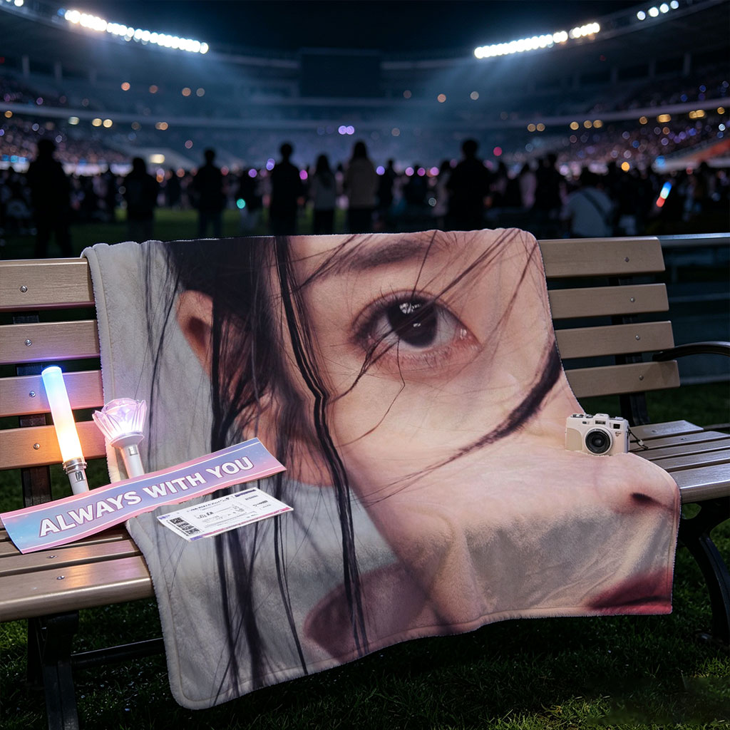 IU Close-Up Portrait with Soft Lighting and Gentle Expression - Blankets