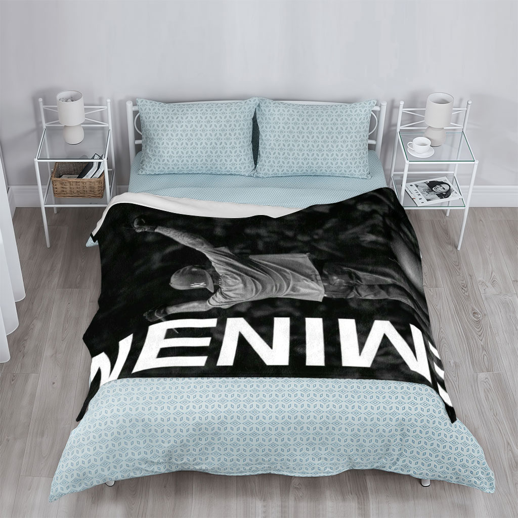 Eminem Live Performance Black and White Concert Photo - Blankets