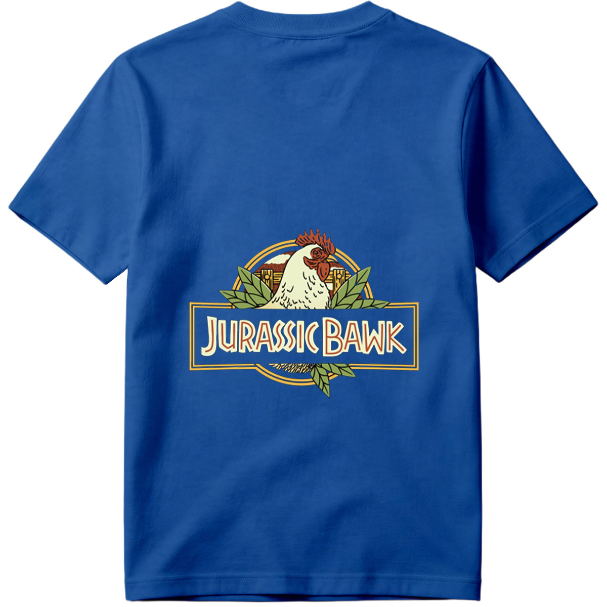 Jurassic Bawk - Chicken Logo Design - Tee