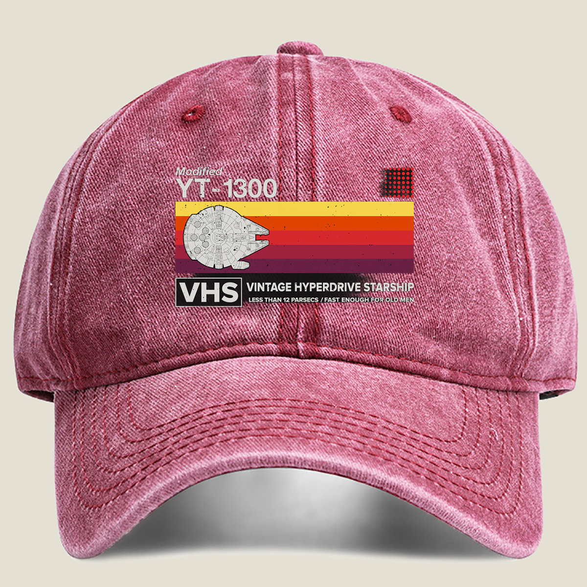 Modified YT-1300 Vintage Hyperdrive Starship: Less Than 12 Parsecs, Fast Enough for Old Men - Washed Denim - Baseball Cap