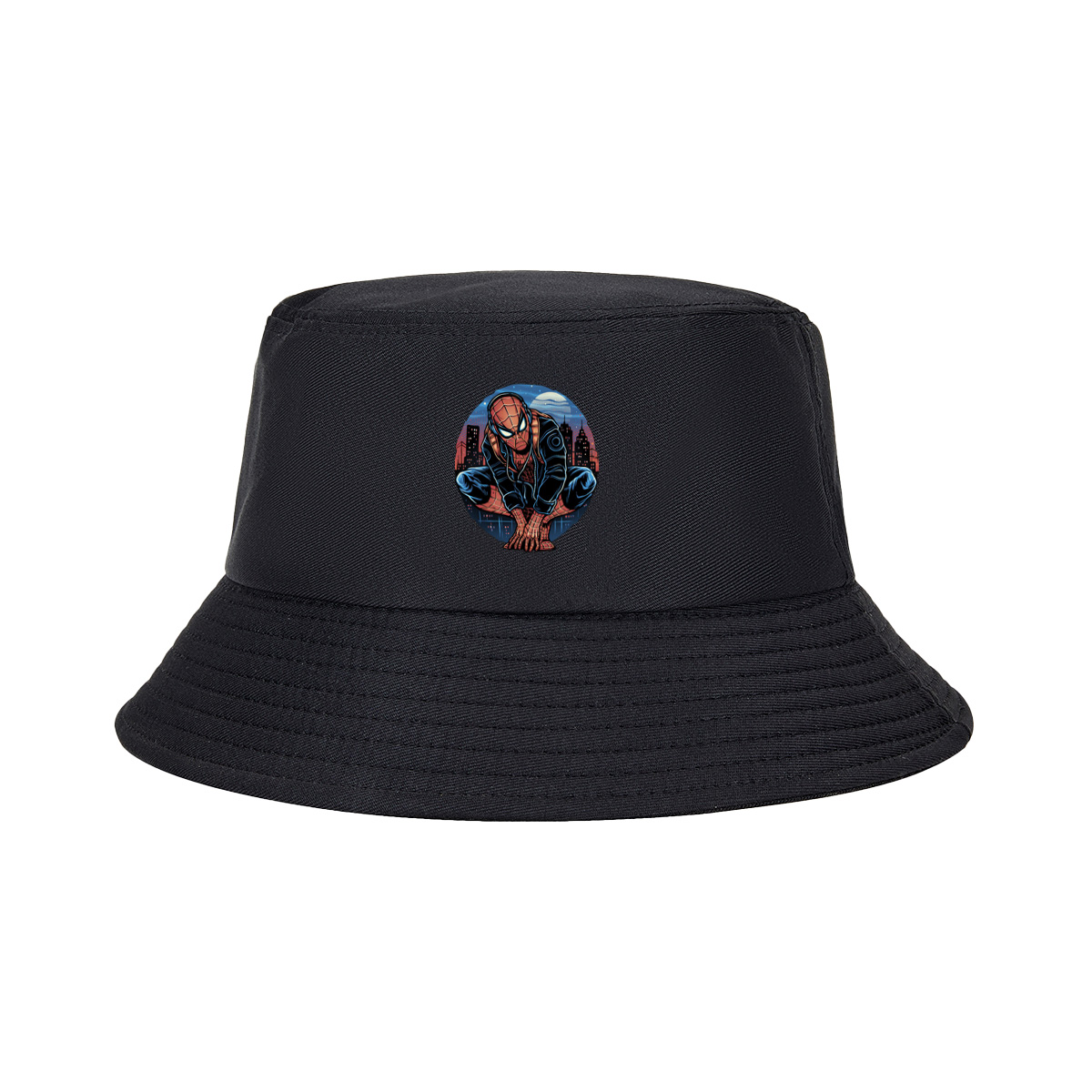 Spider-Man in Urban Night Scene - Fisherman's Hat