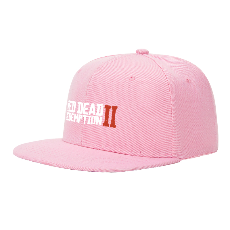 Flat Brim Baseball Cap Red Dead Redemption II Logo Print Streetwear Underground Skate Style for Basketball Court Skate Park Urban Lifestyle Skaters Rappers Streetwear Enthusiasts