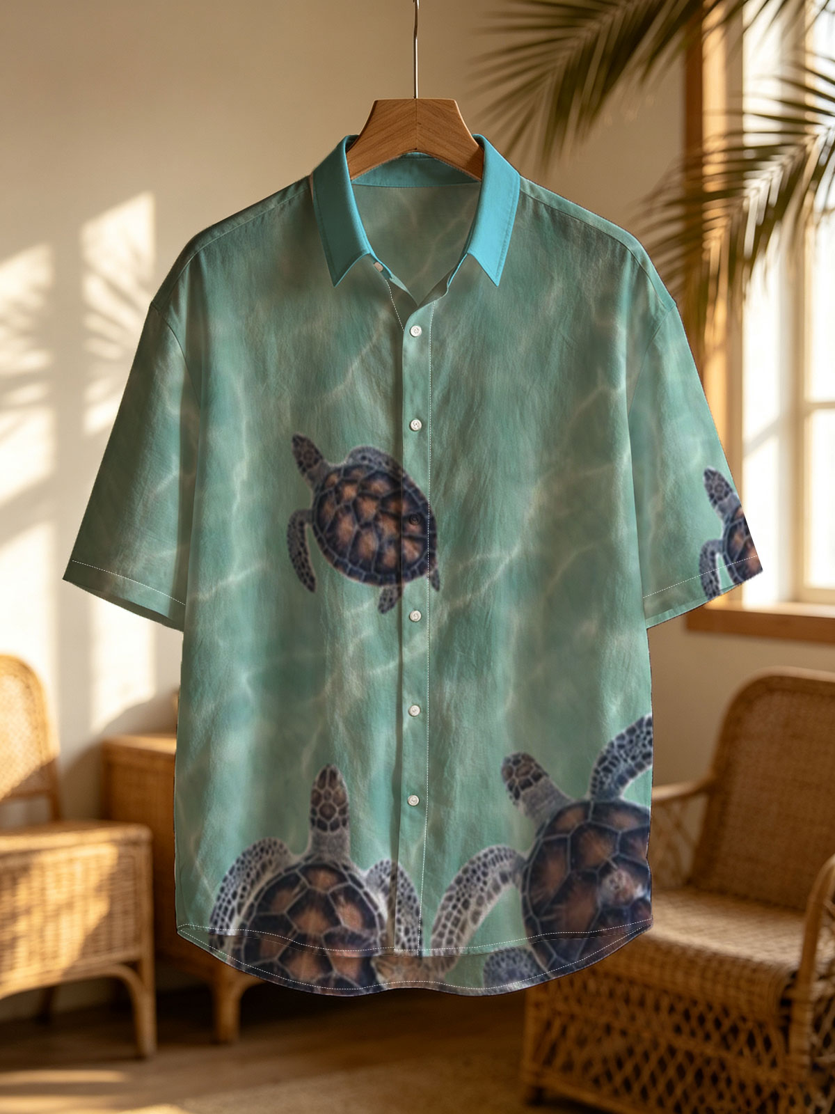 Sea turtles swimming in clear turquoise water -  Shirt