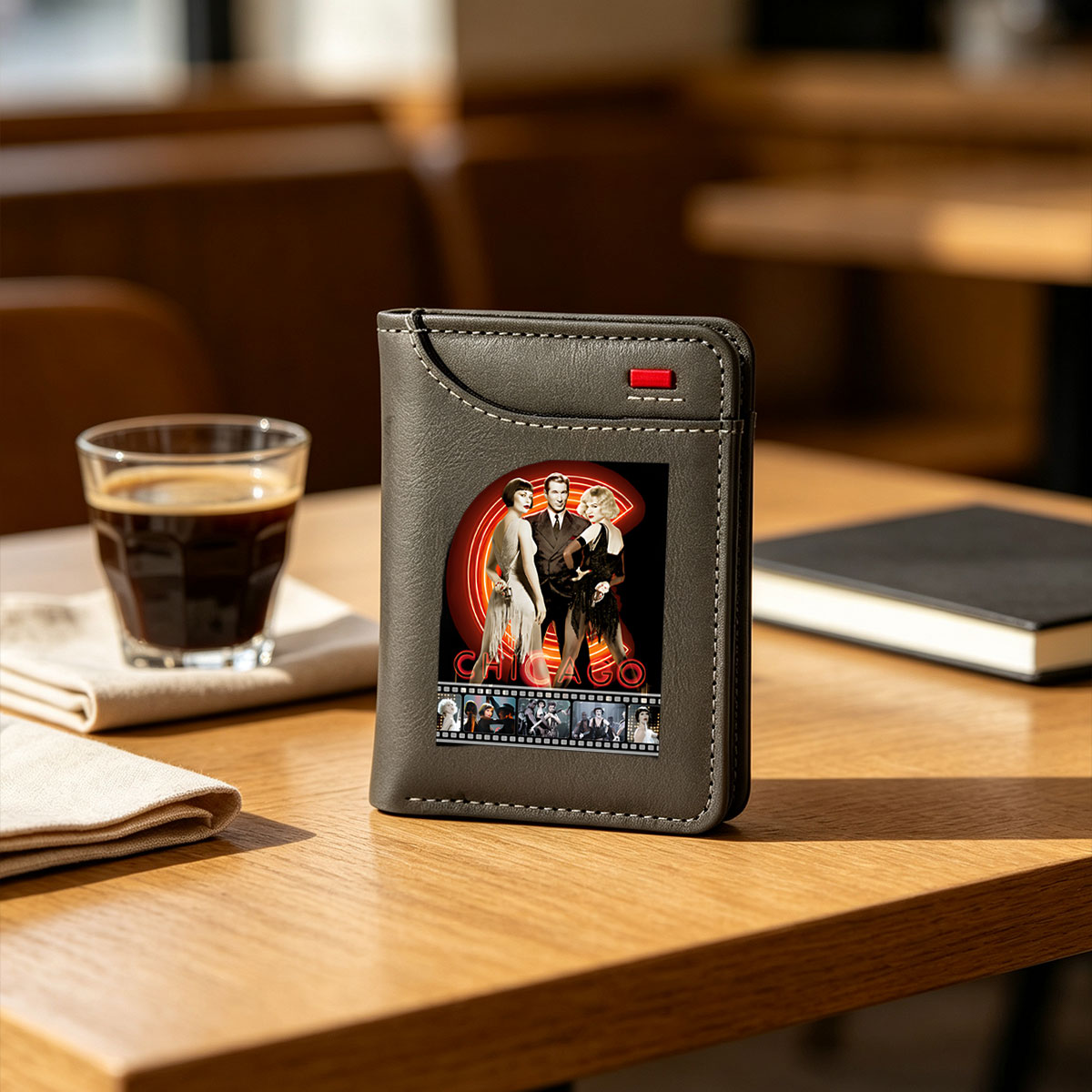 Chicago: Roxie Hart, Velma Kelly, and Billy Flynn in the 1920s Jazz Age Drama - Vertical Style Wallet