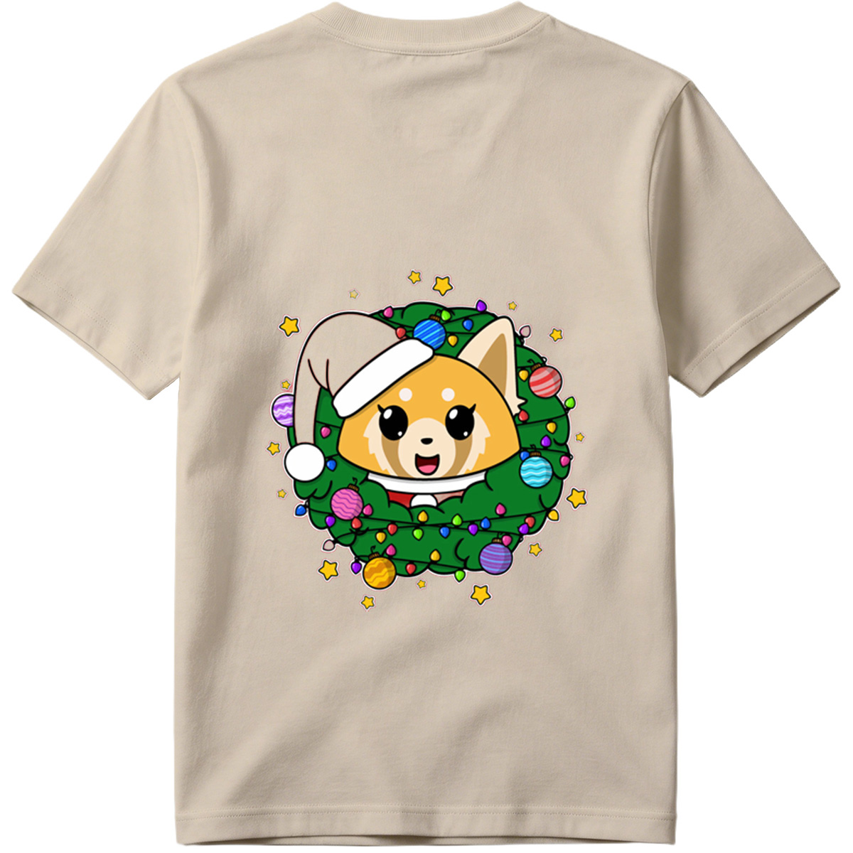 Chibi Dog in Christmas Wreath - Tee