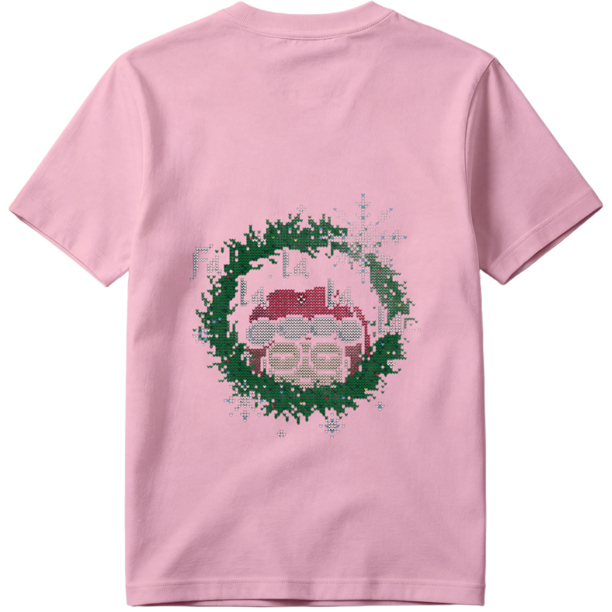 Santa Claus in a Christmas Wreath - Tee