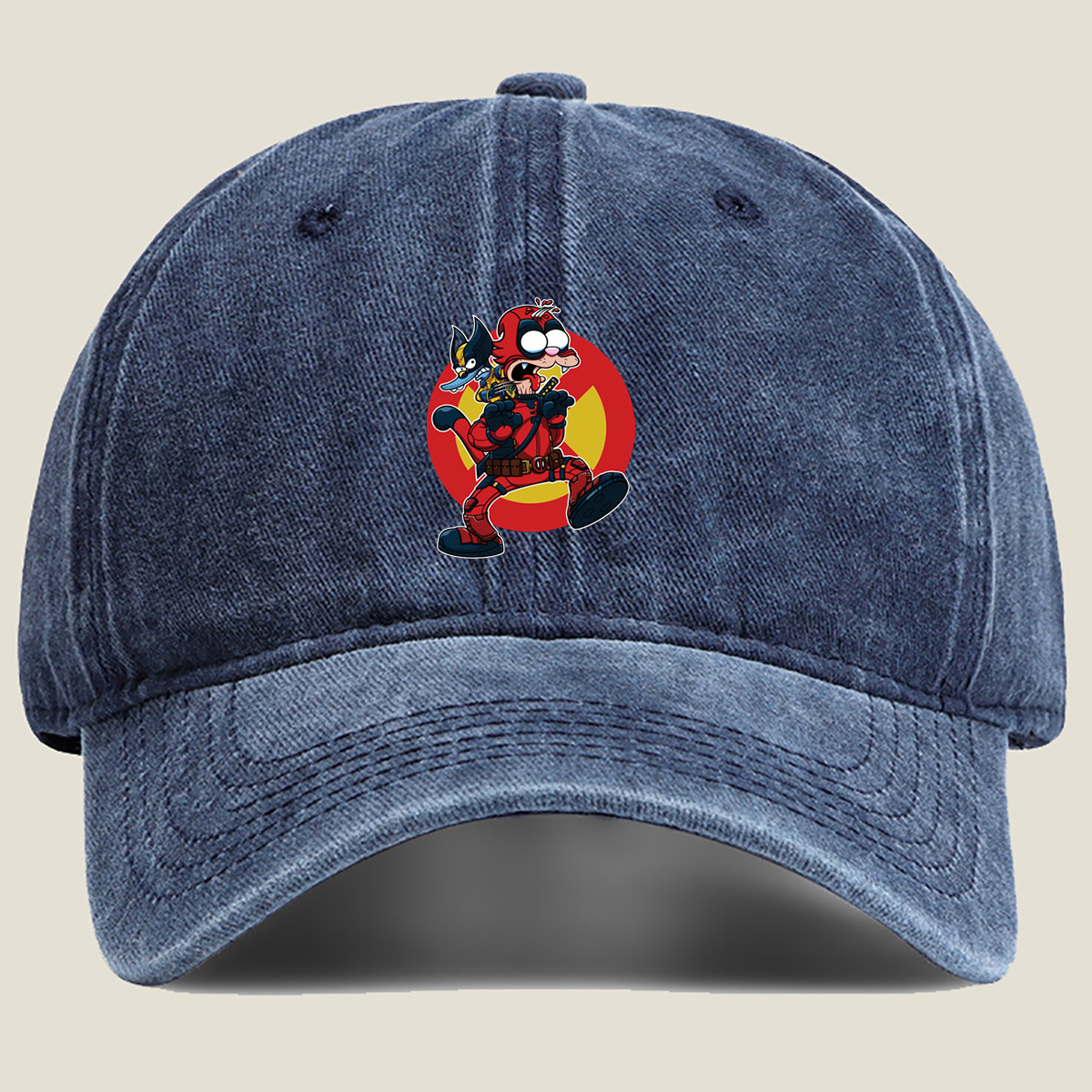 Deadpool and Wolverine: Animated Crossover - Washed Denim - Baseball Cap