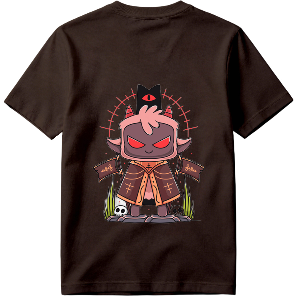 Demon King with Red Eyes and Horns - Tee