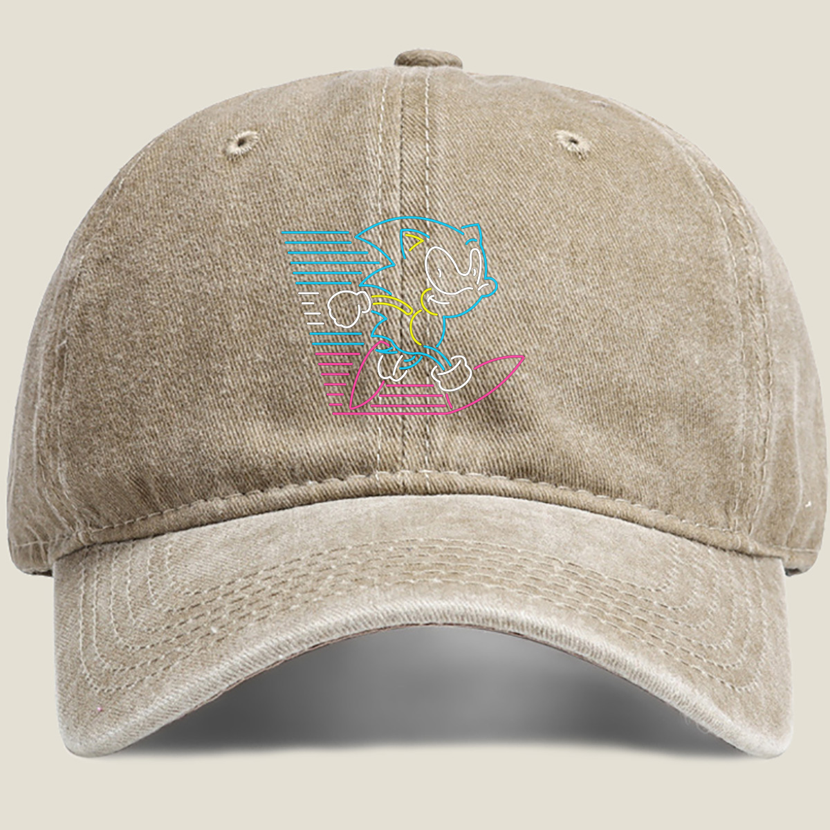 Sonic the Hedgehog in Motion - Washed Denim - Baseball Cap