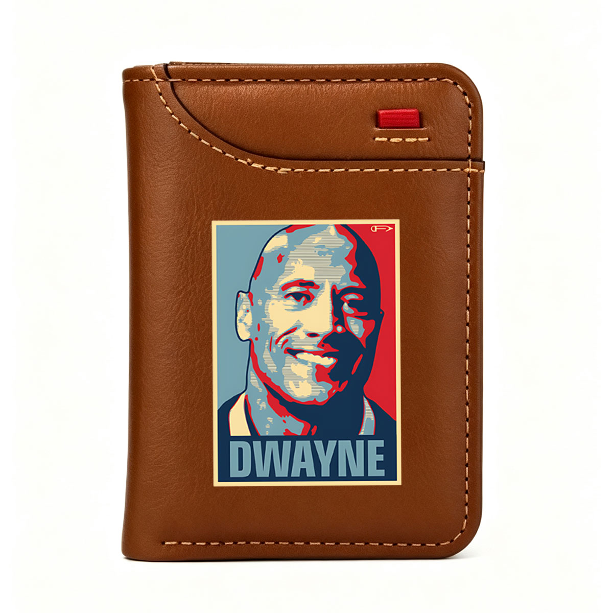 Dwayne Johnson Portrait in Pop Art Style - Vertical Style Wallet