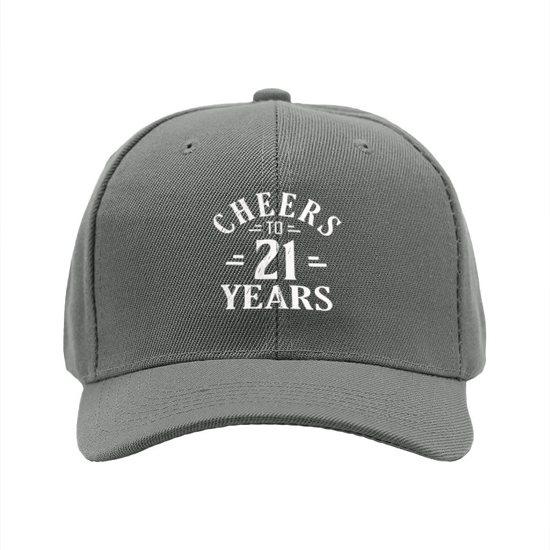1pc New Baseball Cap Cheers to 21 Years Print Unisex Adjustable Hat for Outdoor Activities Adults Fashion Statement Cap
