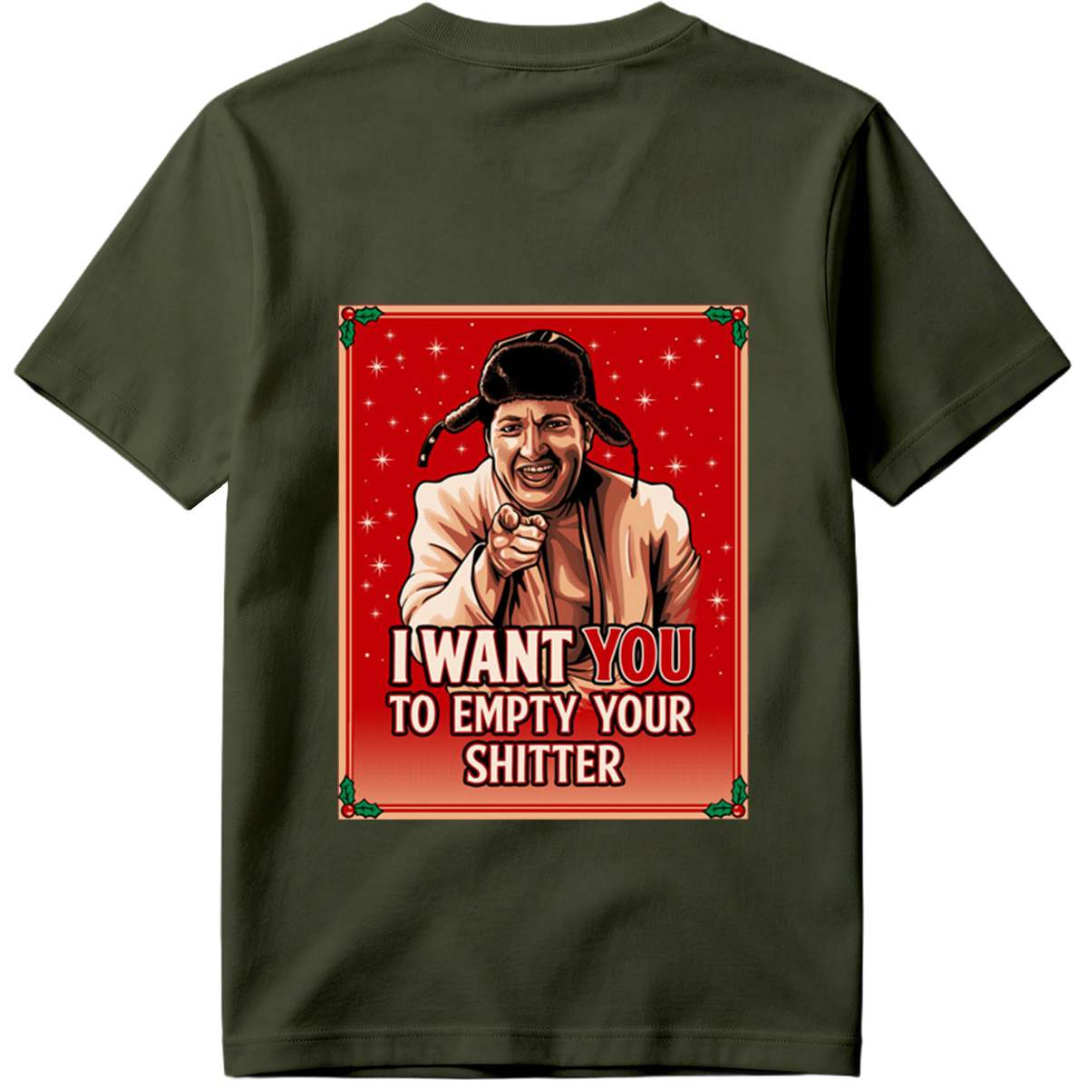 I Want You to Empty Your Shitter - Russian Christmas Poster Parody - Tee