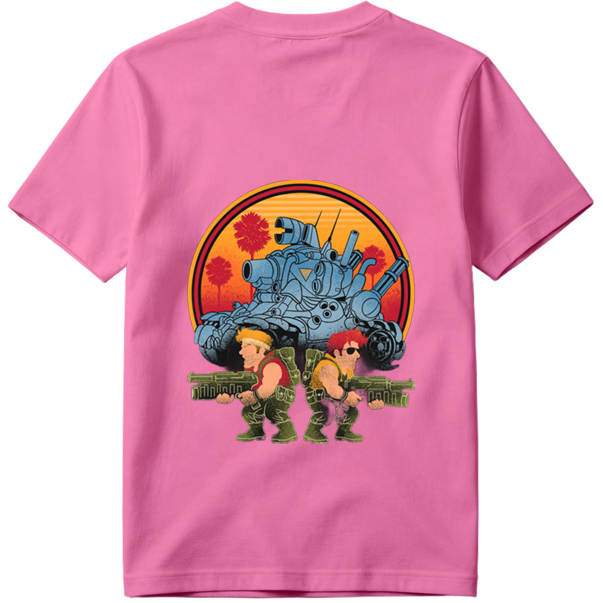 Double Dragon: Billy and Jimmy with Tank in Sunset - Tee