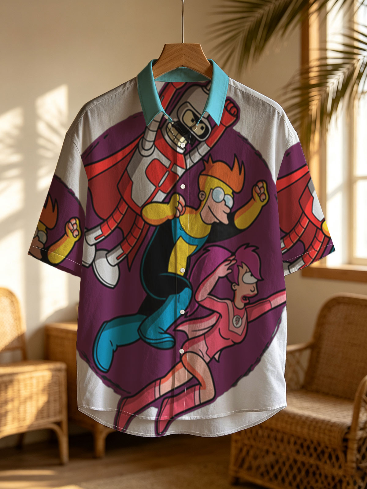 Futurama Characters: Bender, Fry, and Leela in Action Pose -  Shirt
