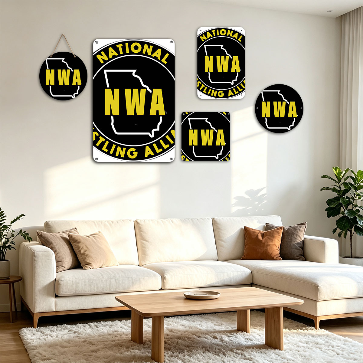 NWA National Wrestling Alliance Logo - painting