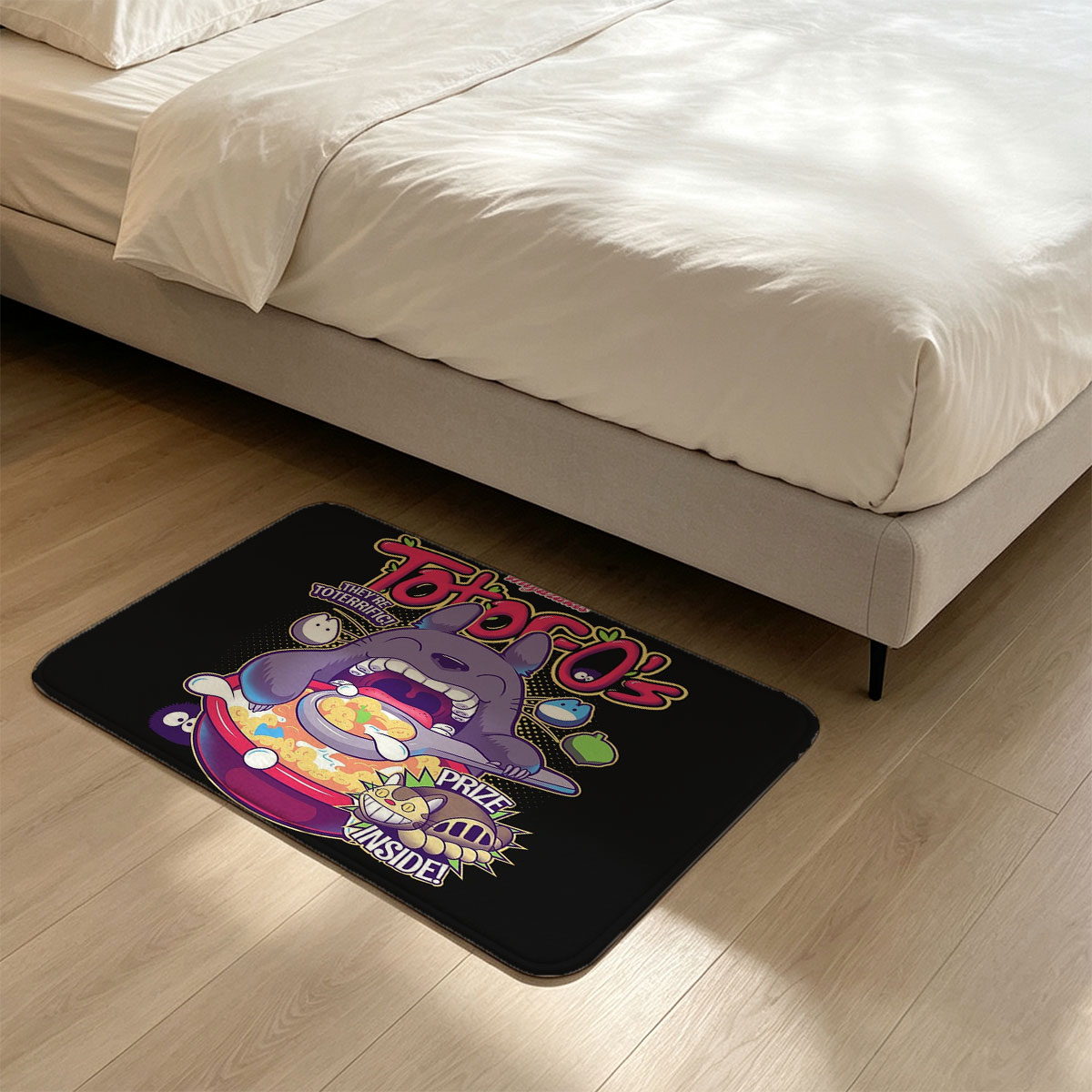 Miyazaki's Totoro's Cereal: They're TOTERRIFIC! Prize Inside! - Flannel floor mat