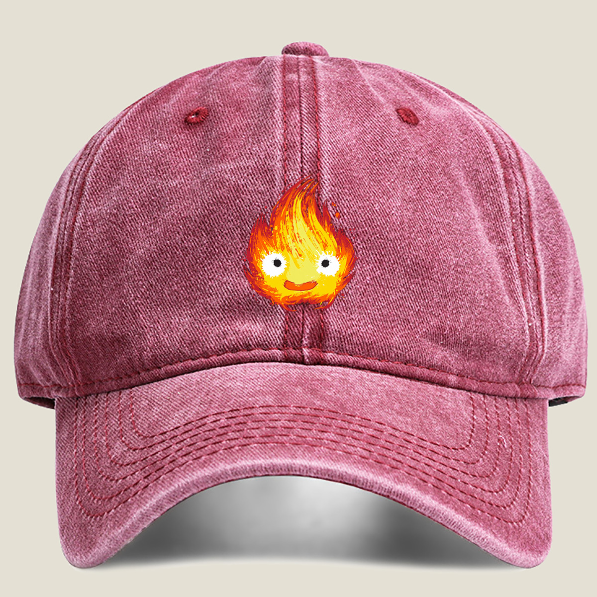 Fire Elemental Character - Washed Denim - Baseball Cap