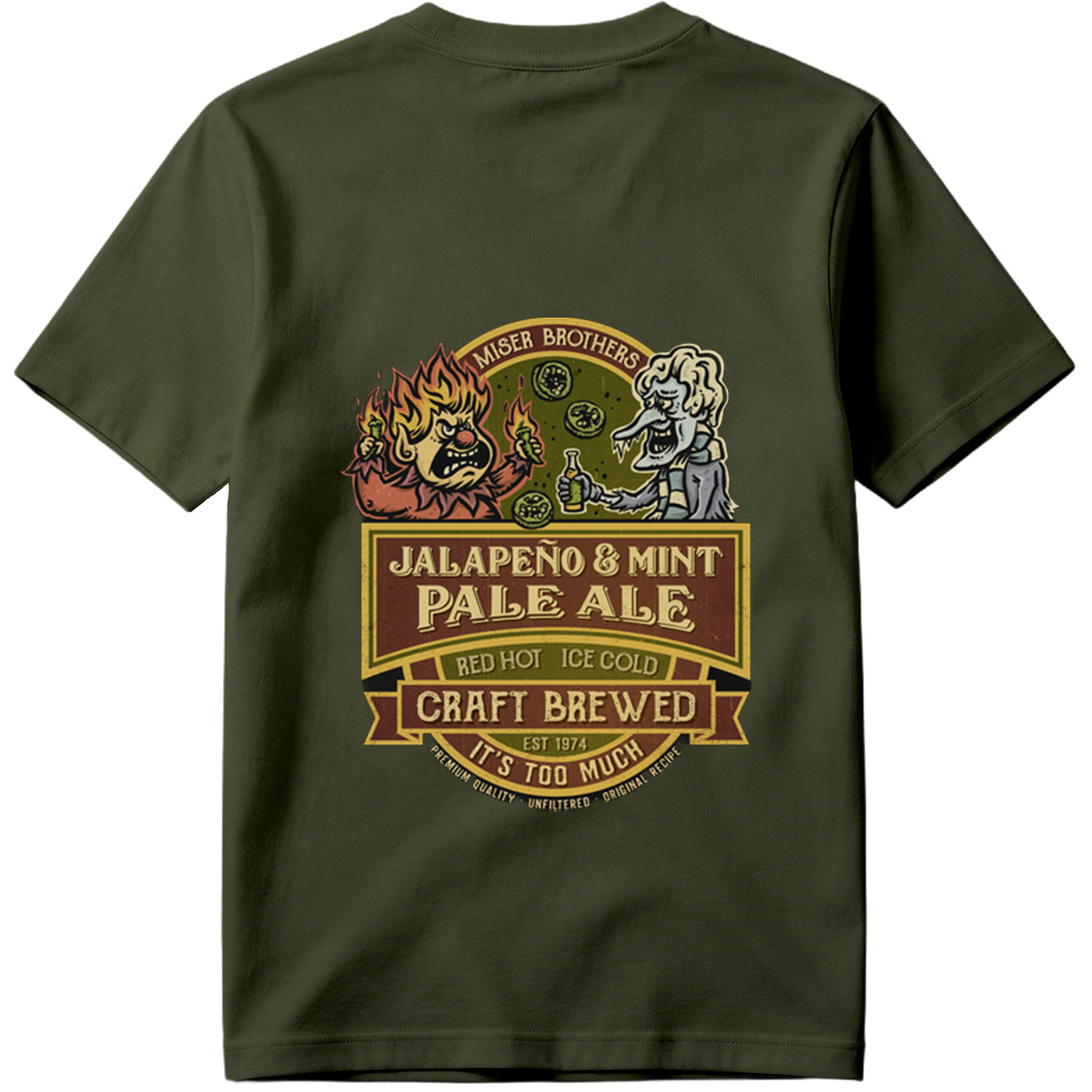 Miser Brothers Jalapeno & Mint Pale Ale Craft Brewed - Tee