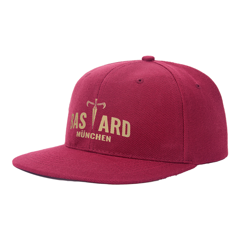 Flat Brim Baseball Cap Sword Logo BAS ARD MüNCHEN Streetwear Underground Skate Style for Basketball Courts Skate Parks Urban Lifestyle Skaters Rappers Streetwear Enthusiasts