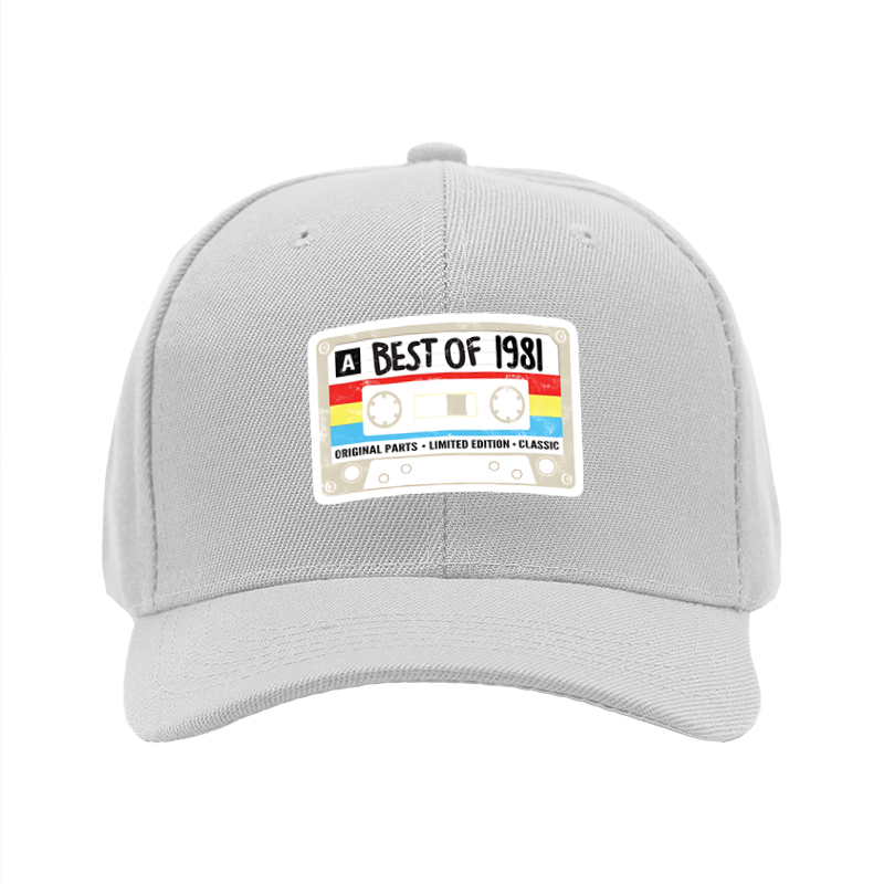 1pc New Baseball Cap with Cassette Tape Best of 1981 Print Unisex Adjustable Hat for Casual Streetwear Fashion Adults and Teens Outdoor Activities Retro Music Lover Style