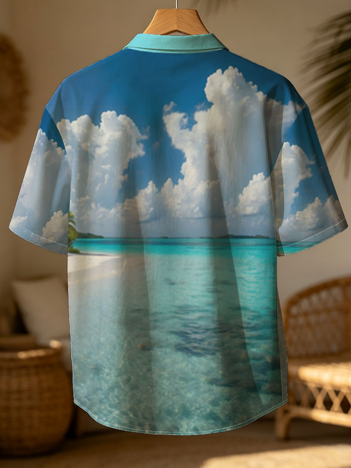 Crystal Clear Waters and White Sand Beach Under Blue Sky -  Shirt
