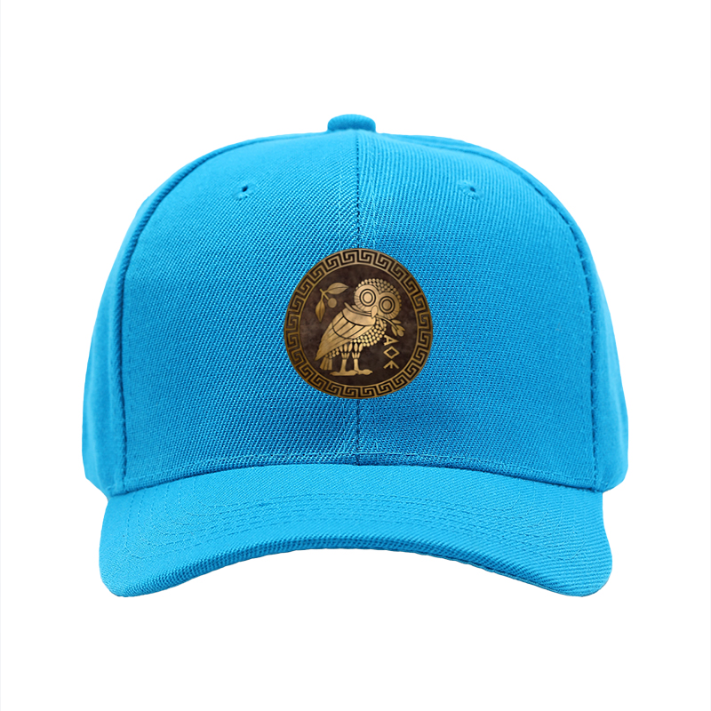 1pc New Baseball Cap Owl Pattern Greek Style Print Unisex Adjustable Hat for Outdoor Activities and Casual Wear Adults Fashion Accessory