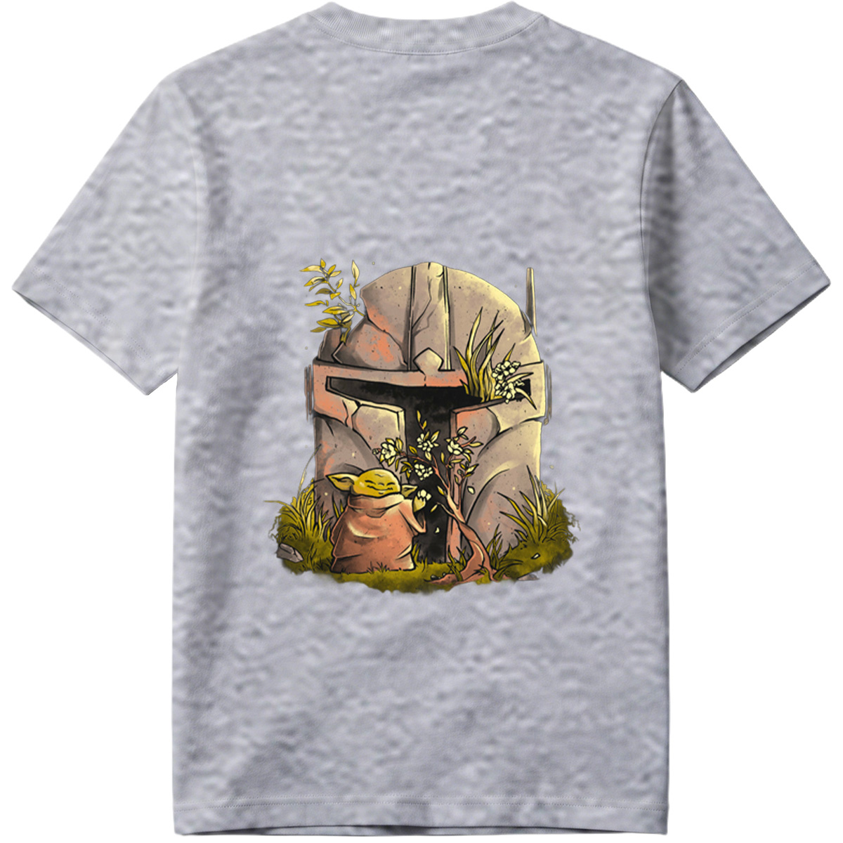 Yoda and Mandalorian Helmet Garden - Tee