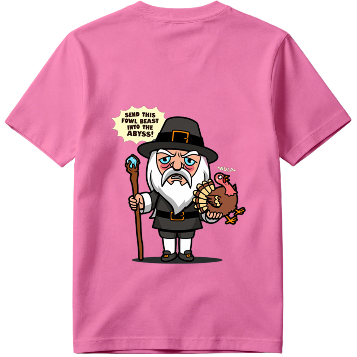 Pilgrim Wizard and Turkey - Tee