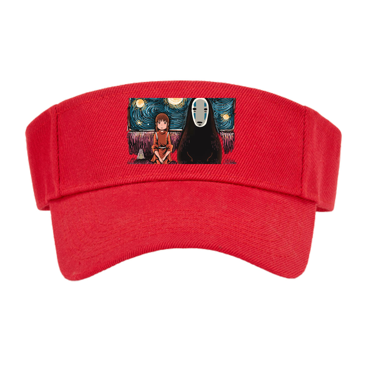 Chihiro and No-Face in a Starry Night Setting -  Visor cap