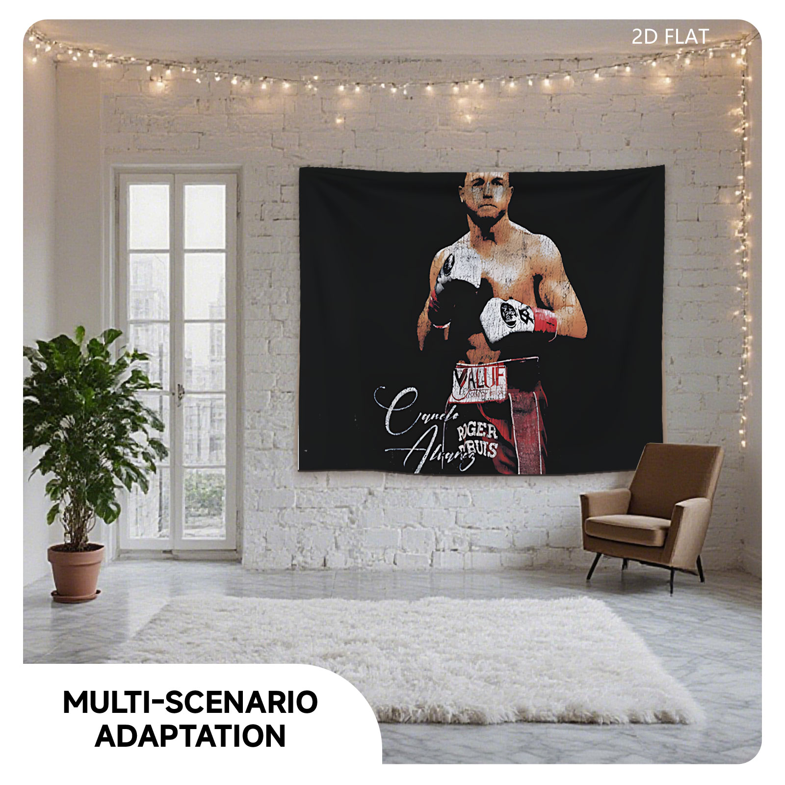 Canelo Alvarez Boxing Portrait - Tapestry