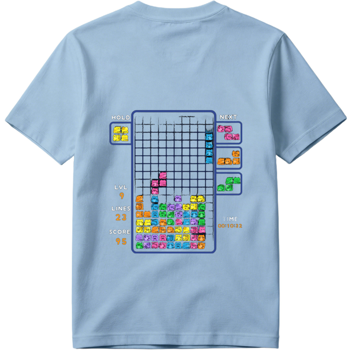 Cat Tetris: Level 9 Action - Tee