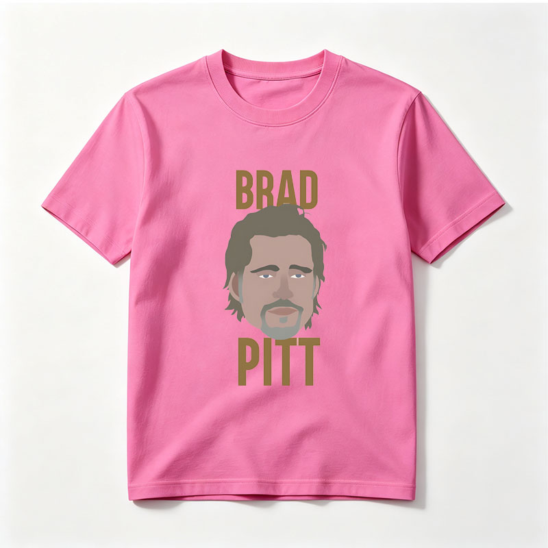Brad Pitt Portrait Art - Tee