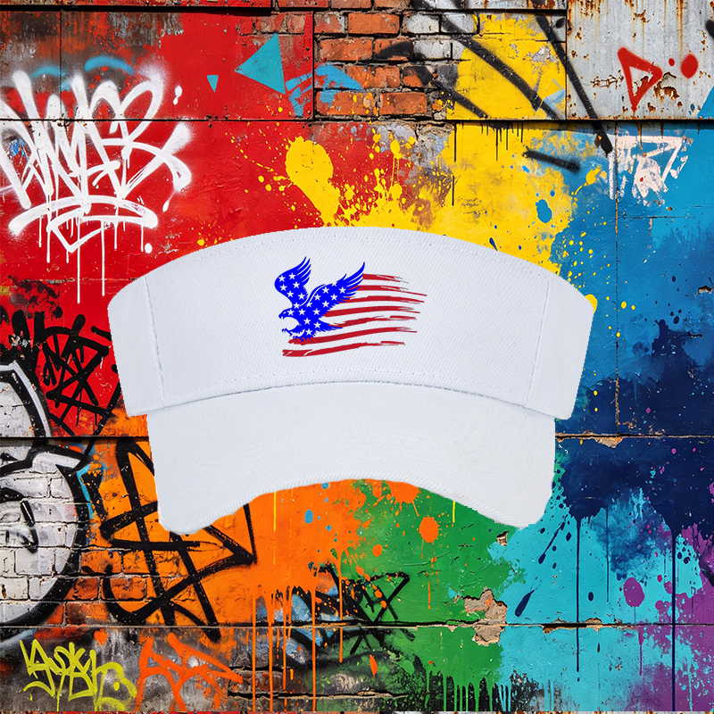 Unisex Classic Mesh Hat with American Eagle Flag Print - Lightweight Breathable Sun Cap for Outdoor Activities, Perfect for Men and Women Seeking Patriotic Style in Sports, Beach, Camping, and Casual Wear