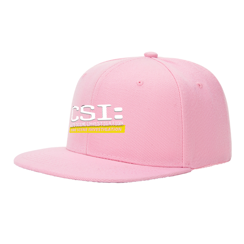 Flat Brim Baseball Cap CSI Crime Scene Investigation Logo Streetwear Underground Skate Style for Basketball Court Urban Street Skate Park Skaters Rappers Streetwear Enthusiasts