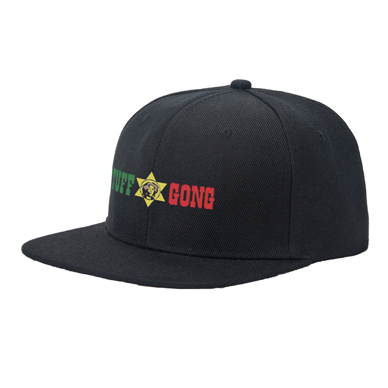 Flat Brim Baseball Cap TUFF GONG Star Logo Print Streetwear Underground Skate Style for Basketball Court Skate Park Hip Hop Artists and Urban Explorers