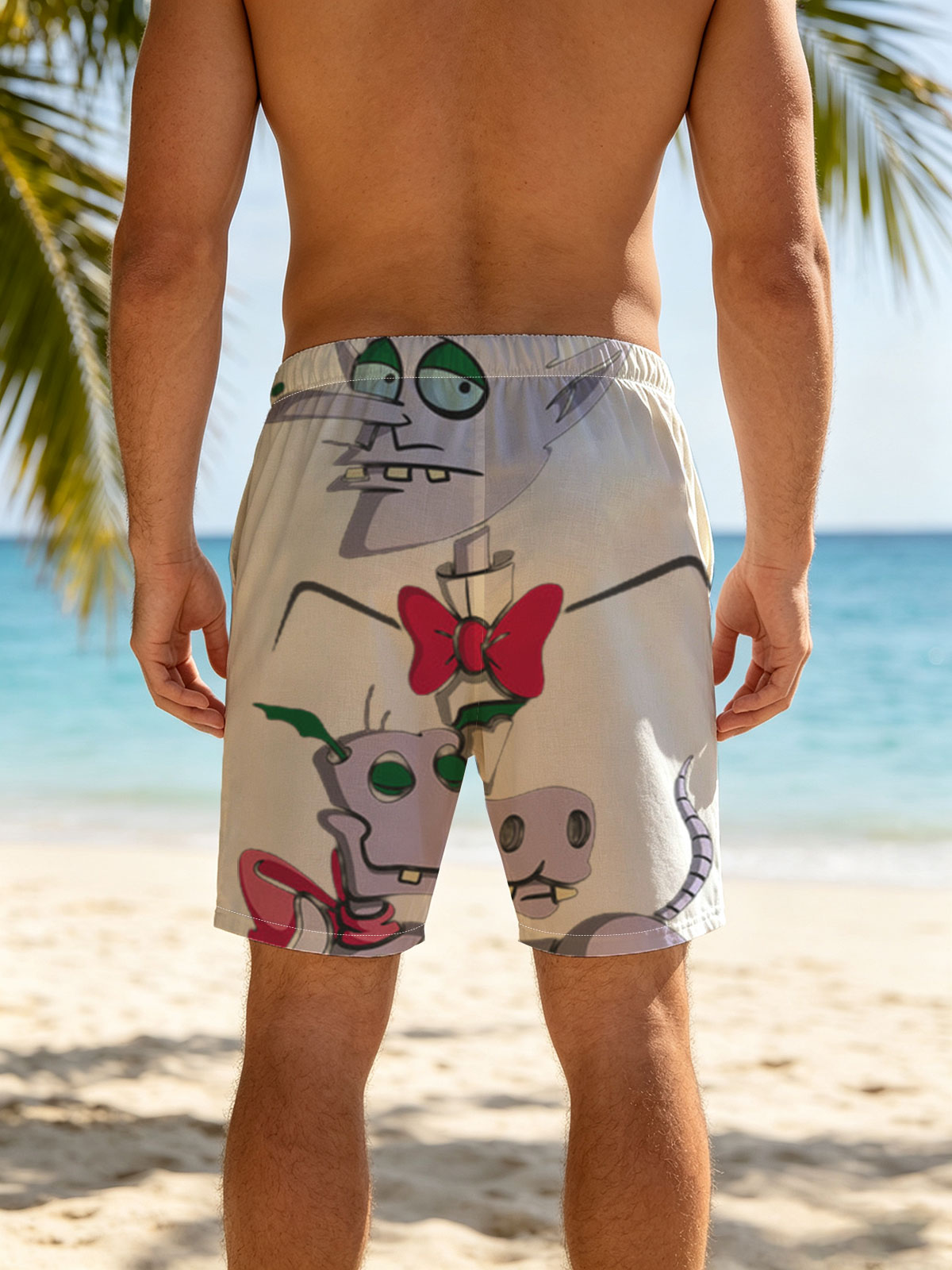 Squidward and Squidward's Pet in Formal Attire -  Beach shorts