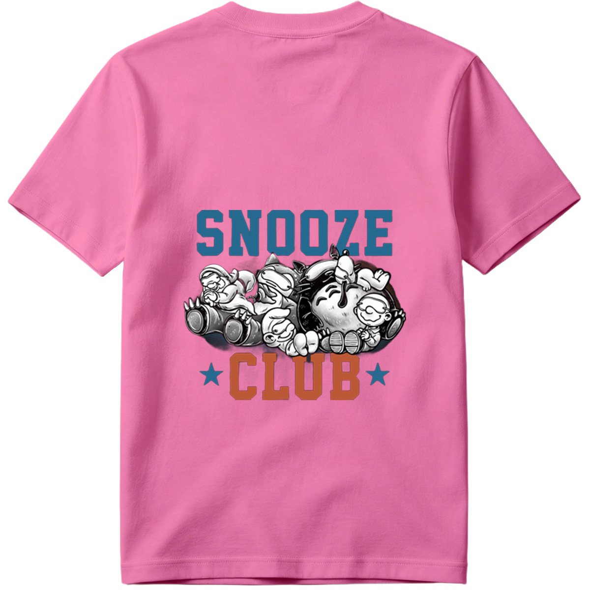 Snooze Club: Mickey, Minnie, Donald, Goofy, and Pluto Sleeping Together - Tee