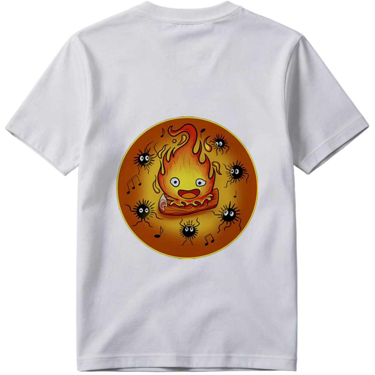 Flame Character with Spiders and Music Notes - Tee