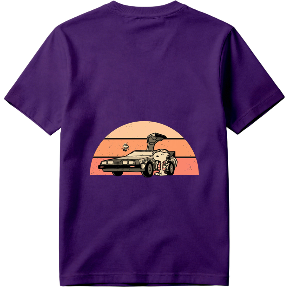 Snoopy and Woodstock in a DeLorean - Tee