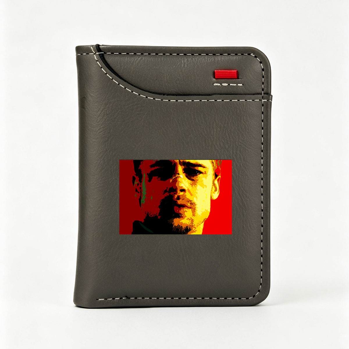 Pop Art Portrait of a Man with Bold Colors and Dramatic Contrast - Vertical Style Wallet