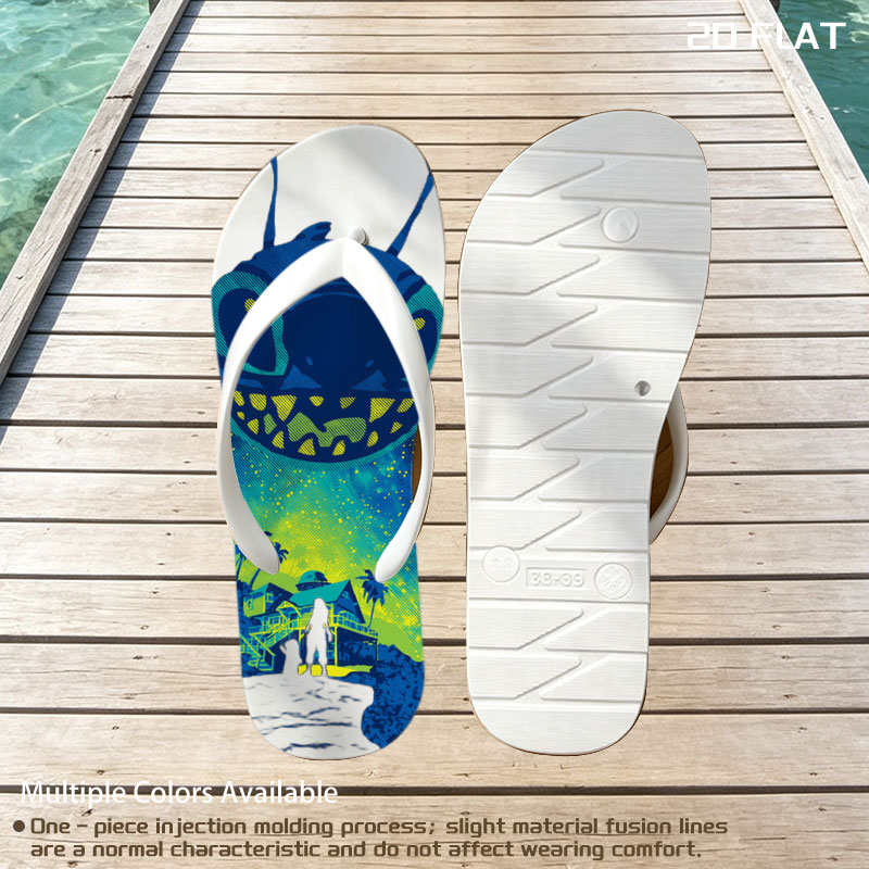 Stitch and Lilo in a Starry Night Adventure -  flip-flops
